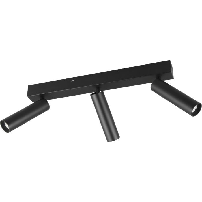 Trio Ambala 849210332 zwarte spot met drie cilindervormige dunne spotjes met bevestigingsbalkje met schakelaar om de lichtkleur in te stellen