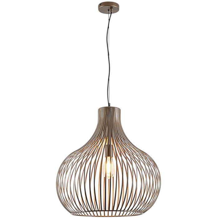 Freelight Aglio brons-goud kleurige hanglamp van 58cm in diameter met open kap van metalen draden