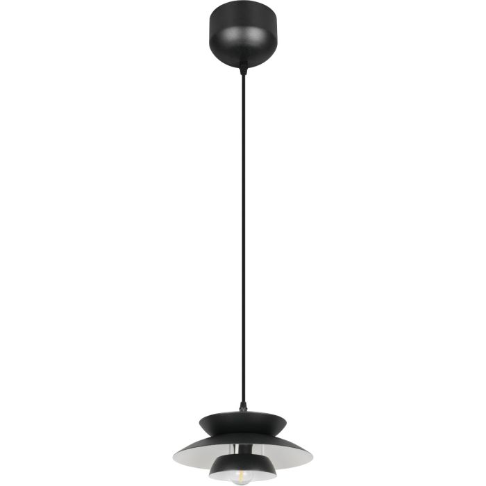 Reality Amarila zwarte metalen hanglamp van 25cm in diameter met drie schaalvormige elementen