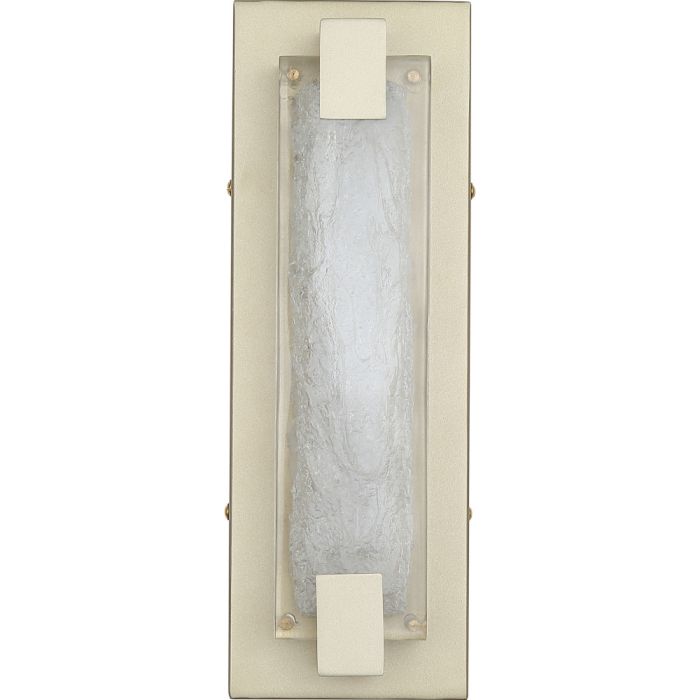 Searchlight Anchor 18380-32GO goudkleurige wandlamp voor de badkamer met rechthoekig mat acryl voor geïntegreerde LED