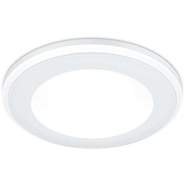 Trio Aura 652310131 witte inbouwspot met LED paneeltje en LED rand