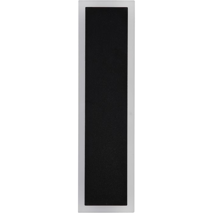 Searchlight Bordo rechthoekige langwerpige zwarte wandlamp voor buiten van 30cm hoog met LED langs de zijden
