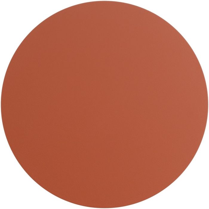 okerrood ronde wandlamp Borgen van 30 cm in diameter voor indirect licht langs de muur