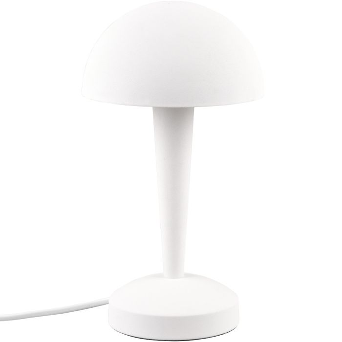 Trio Canaria R59561131 mat wit tafellampje met half ronde kap van metaal