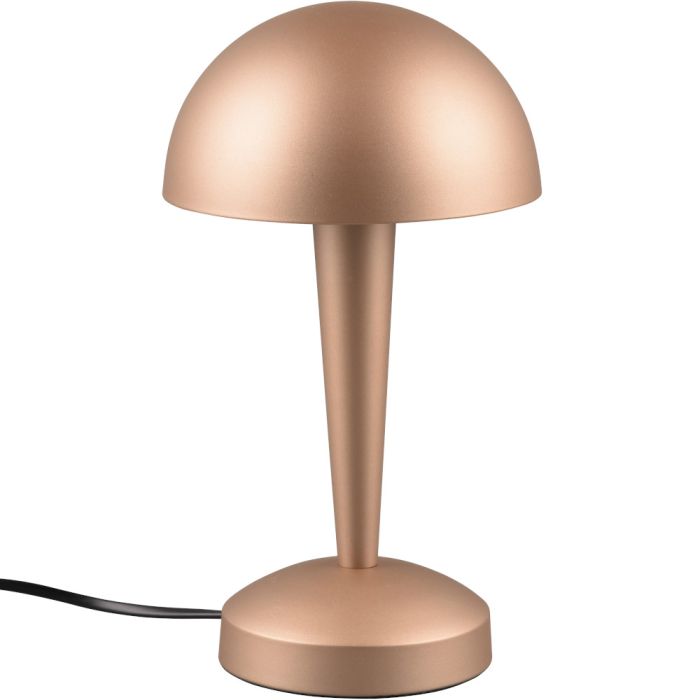 Trio Canaria R59561165 koffiebruin tafellampje met half ronde kap van metaal