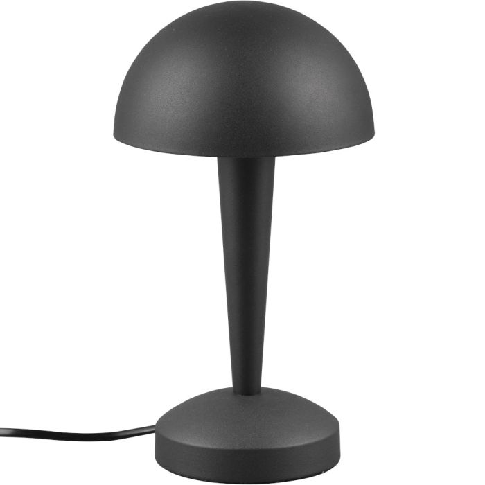 Trio Canaria R59561180 mat zwart tafellampje met half ronde kap van metaal
