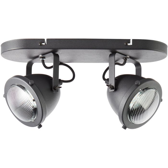 Brilliant Carmen 55413/86 corrund ovale plafondspot met twee koplamp spots