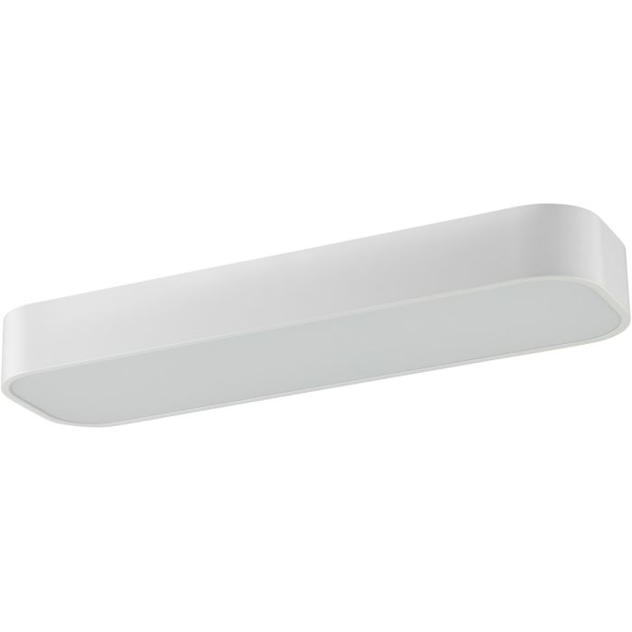 Brilliant Corvato witte langwerpige plafondlamp met een lengte van 50,5 cm en een breedte van 14,5 cm met geïntegreerde LED