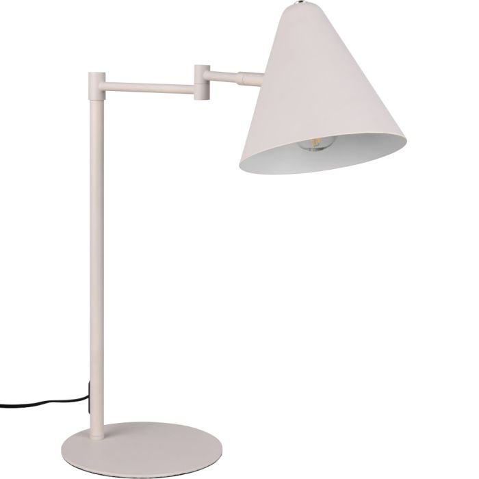 Trio Cosima 563900176 warm grijze metalen tafellamp met metalen kapje met op de kap een touchschakelaar