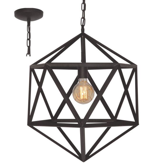 Freelight Cubo hanglamp met een zwart stalen frame