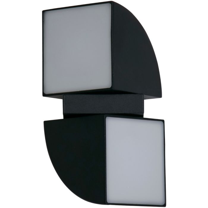 Searchlight Dakota 36150BK zwarte buitenlamp met twee draaibare koppen met richtbare lichtbundels