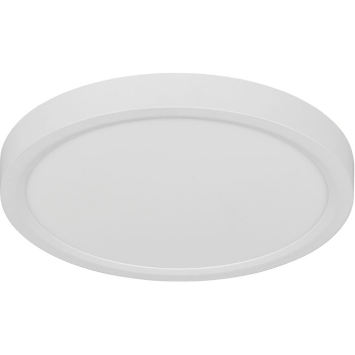 Reality Draco witte ronde plafonnière van 23 cm in diameter met een hoogte van 2,6 cm van kunststof met geïntegreerde LED