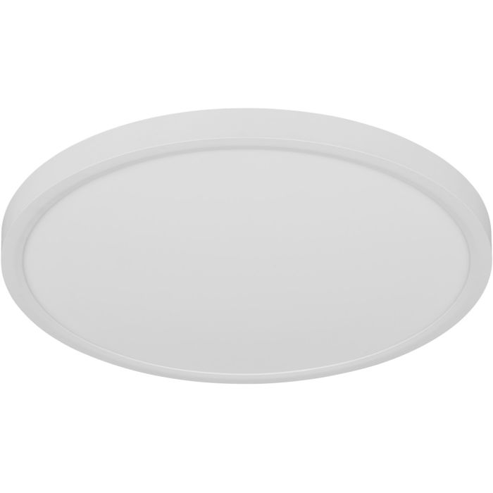 Reality Draco witte ronde plafonnière van 40 cm in diameter met een hoogte van 2,6 cm van kunststof met geïntegreerde LED