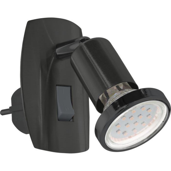 Eglo Parrini 31644 zwarte stekkerlamp