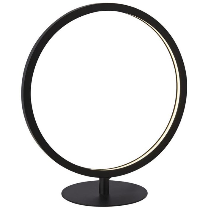 Searchlight Cirque EU25771-1BK zwart metalen ringvormige tafellamp