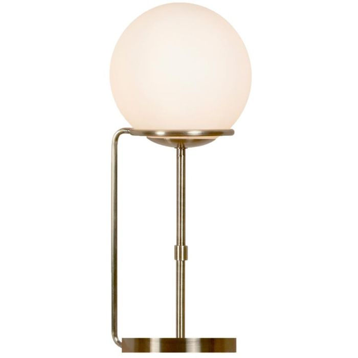 Searchlight Sphere antiek bronzen tafellamp met opaal glazen bol