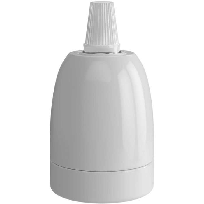 940392 Calex lamphouder E27 keramiek wit, max.250V-60W