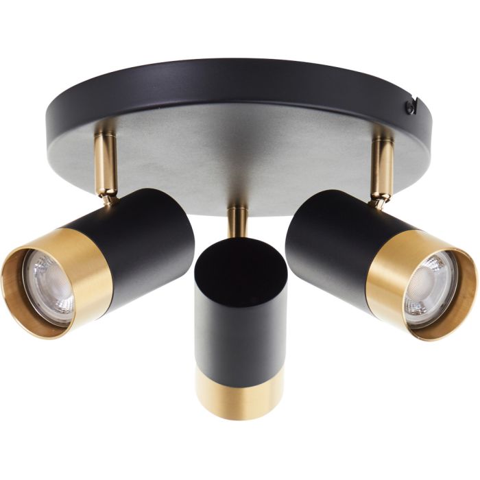 Brilliant Vigolo G03434/86 zwart met goudkleurige spot