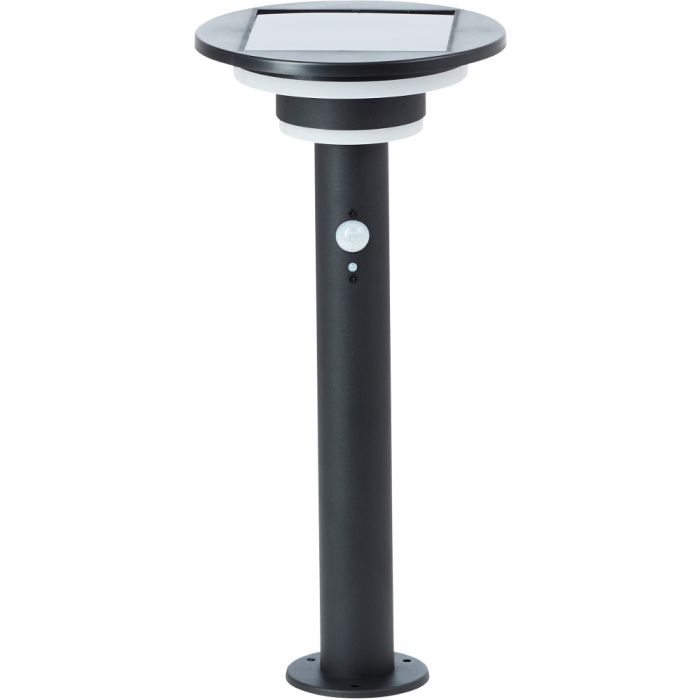 Brilliant Garvina G40406/06 zwarte sokkellamp met zonnepaneel
