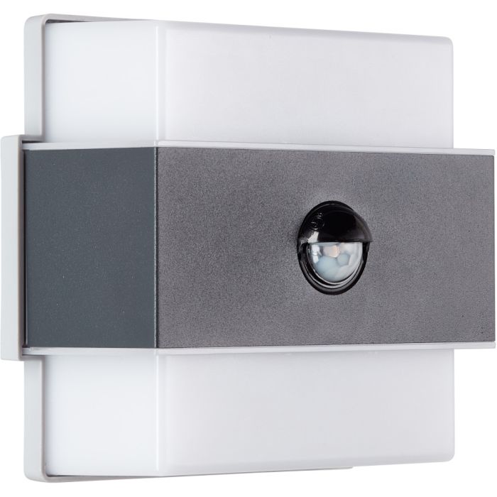 Brilliant Archie G96388/63 antraciet grijze buitenlamp met bewegingsmelder