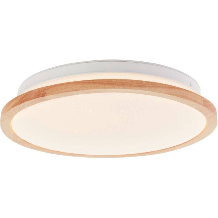 Brilliant Farica G97136/75 houten plafonniere met sterrenlicht