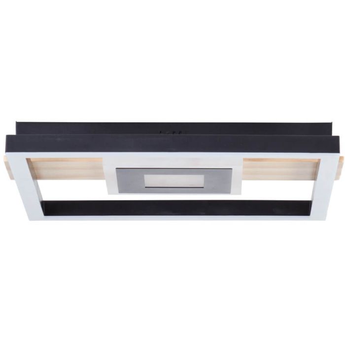 Brilliant Baldo G99913A76 hout met zwart metalen plafondlamp