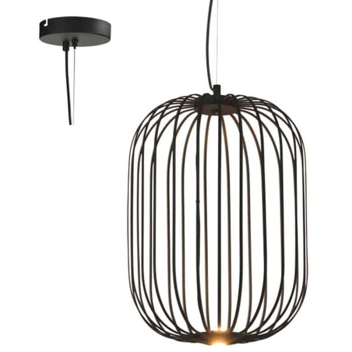 Freelight Piolo H8432Z zwart metalen hanglamp
