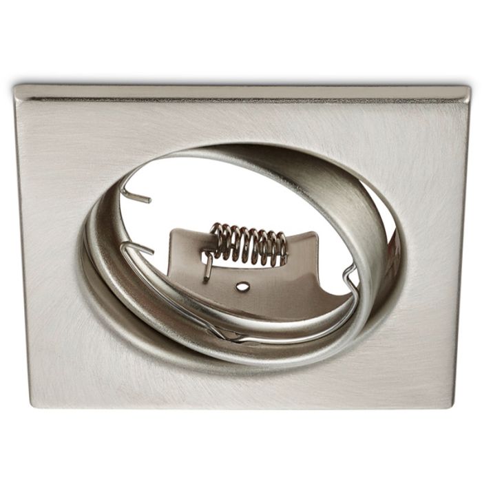 Trio Jura 650000107 vierkant staalkleurige kantelbare inbouwspot