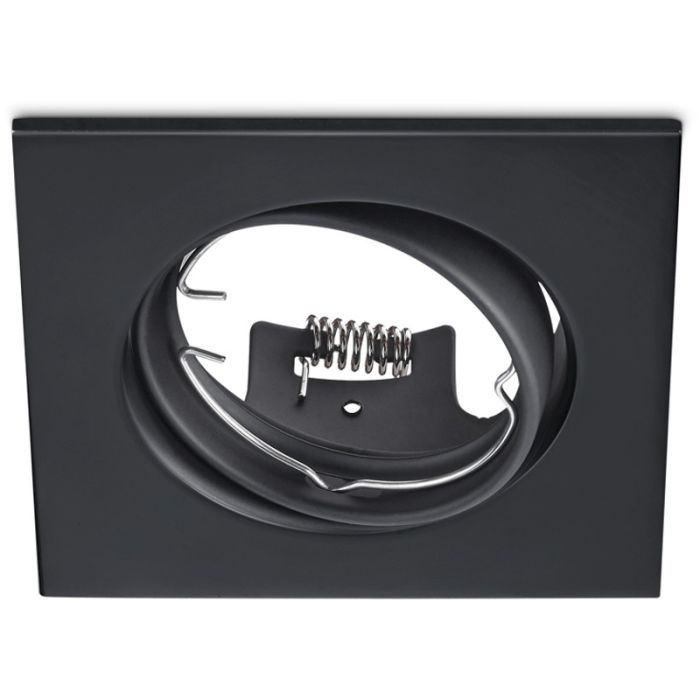 Trio Jura 650000132 vierkant zwarte kantelbare inbouwspot