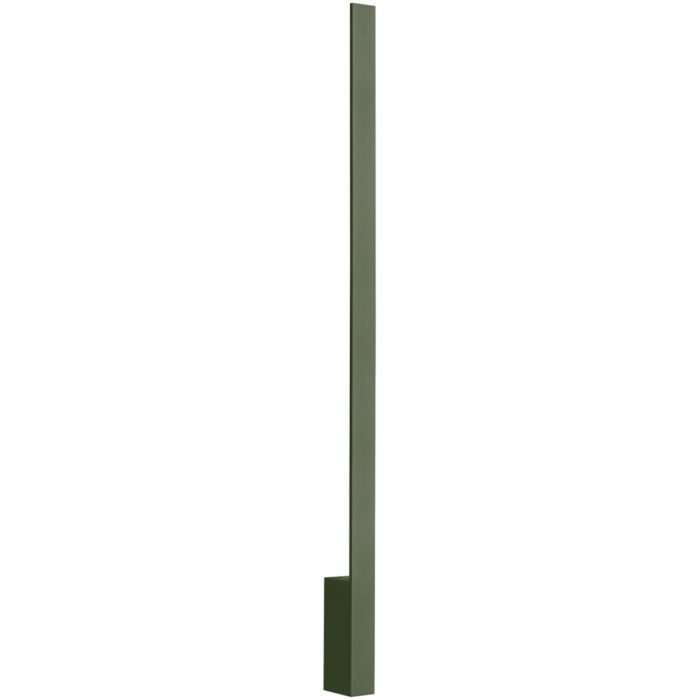 Smalle olijfgroene wandlamp Lahti van 90 cm lang met LED voor indirect licht