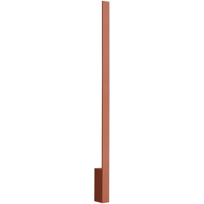 Smalle okerrode wandlamp Lahti van 90 cm lang met LED voor indirect licht