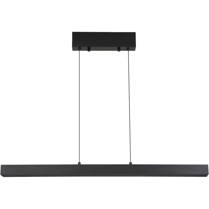 Searchlight Linear zwarte in hoogte verstelbare van 95 tot 150cm uitschuifbare hanglamp met drie LED balken