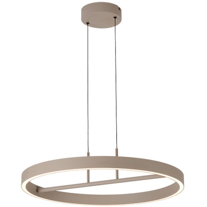Freelight Livello creme kleurige ringvormige hanglamp met een diameter van 60cm en geintegreerde LED rand naar beneden en boven