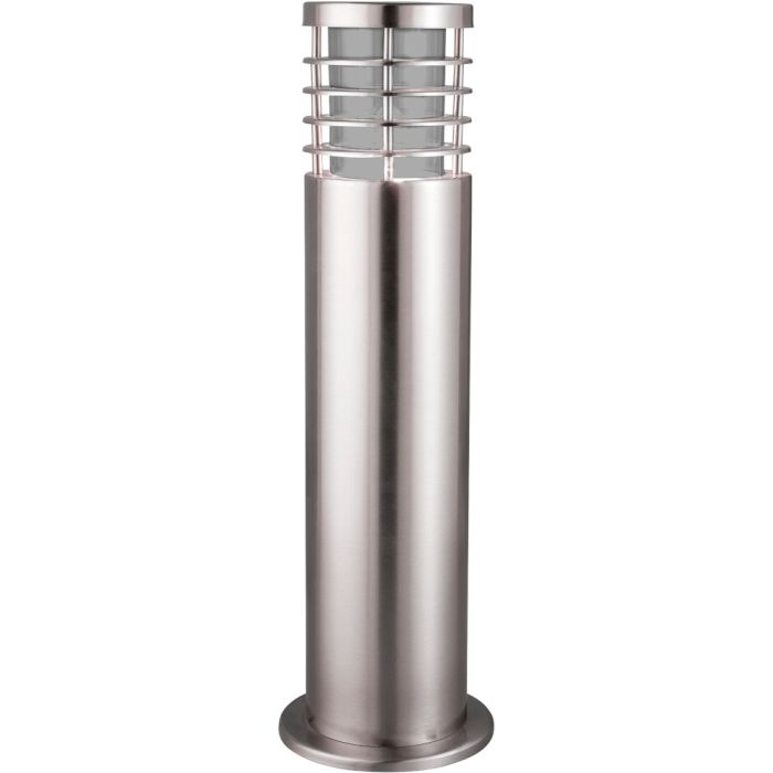 Searchlight Louvre 1556-450 brandende stalen buisvormige sokkellamp met boven een witte kap achter enkele lamellen