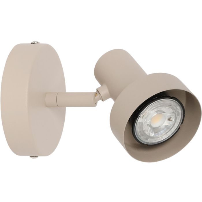 Freelight Lunata creme kleurige enkele spot met een diameter van 10cm voor een GU10 LED lamp