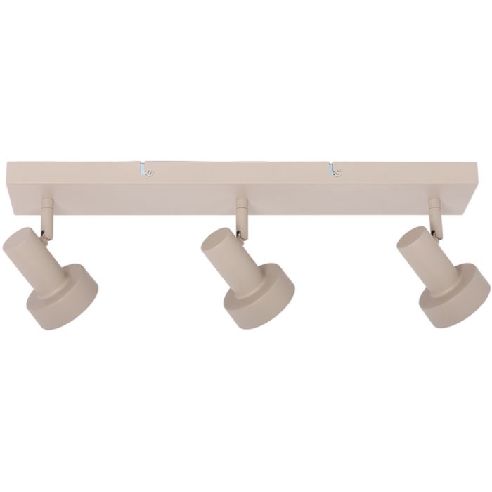 Freelight Lunata creme kleurige spot met een lengte van 50cm met drie spotjes voor een GU10 LED lamp