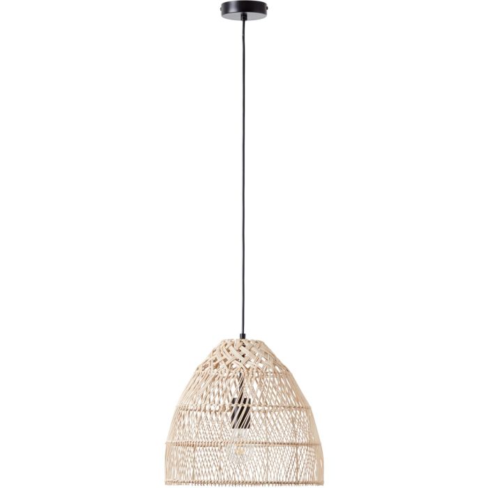 Brilliant Minster hanglamp met een diameter van 34,5 cm van gevlochten rotan