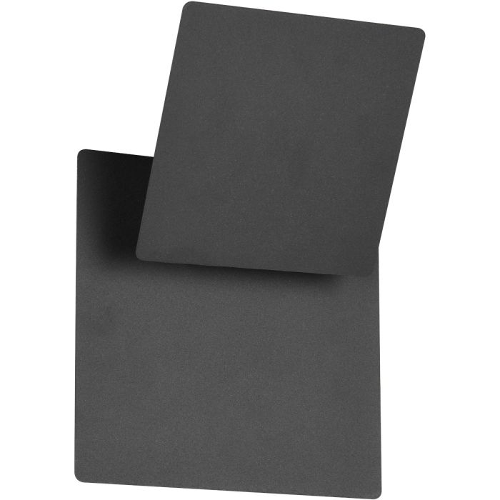 Trio Mio zwarte wandlamp met naar boven gedraaide draaibaar vierkant met LED paneel voor indirect licht