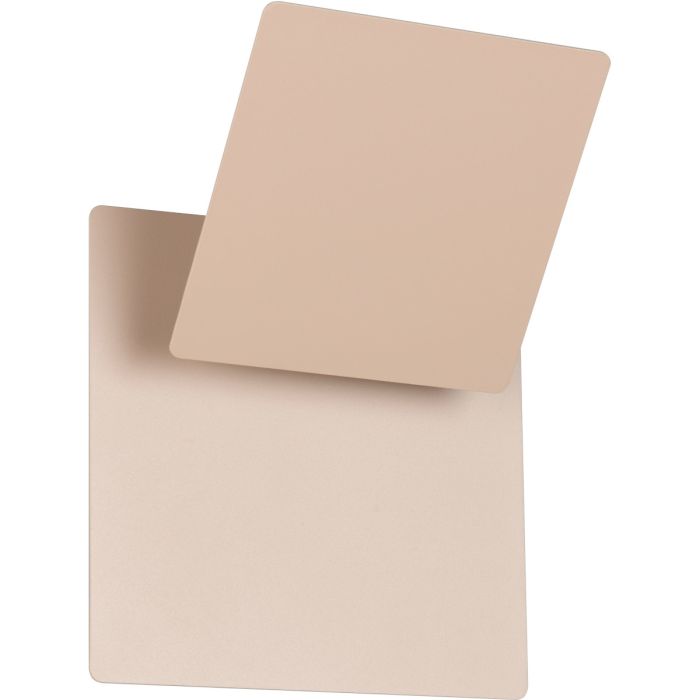 Trio Mio warm beige wandlamp met naar boven gedraaide draaibaar vierkant met LED paneel voor indirect licht