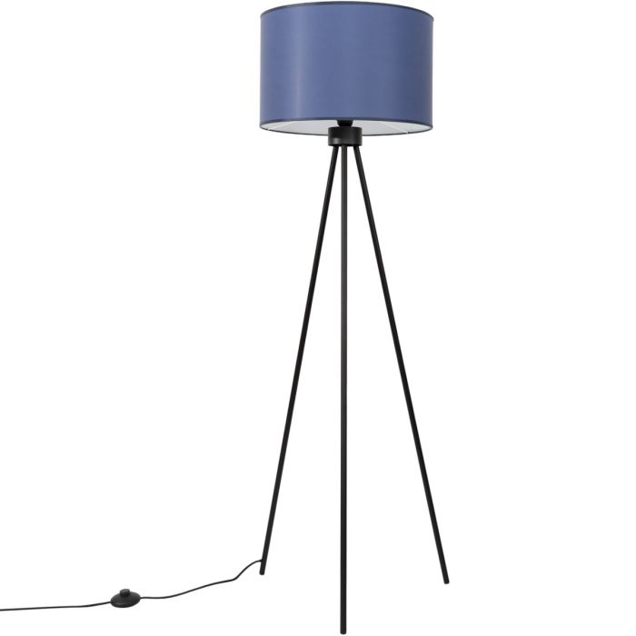 Sollux Nevia zwarte tripod van 135cm hoog met een marine blauwe kap van kunststof met een diameter van 40cm