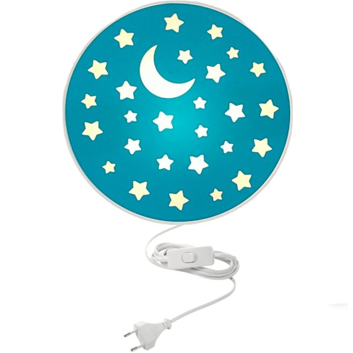 Niermann Sterren petrol 4006 wandlamp met stekker en snoerschakelaar