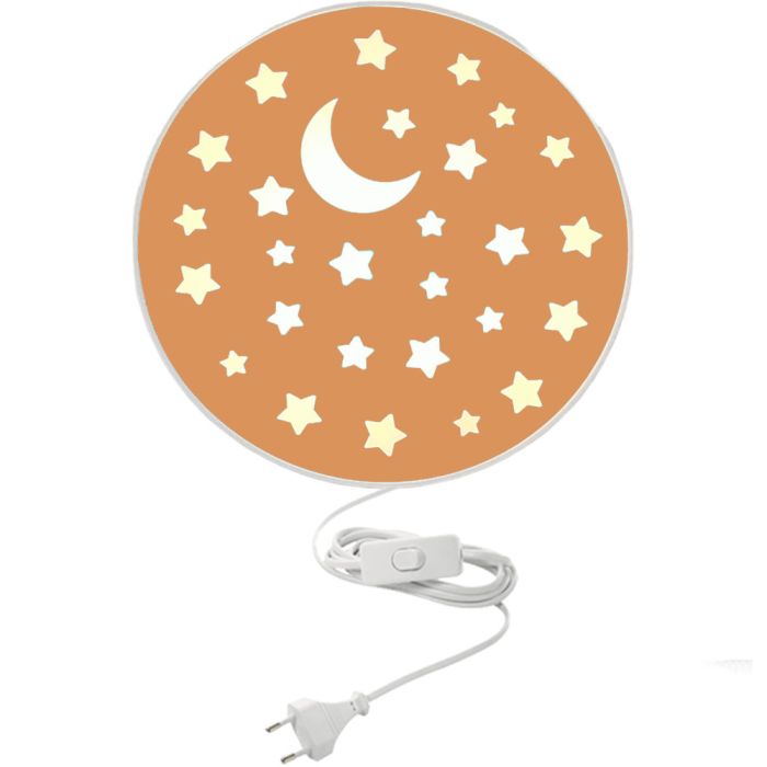 Niermann Sterren perzik 4009 wandlamp met stekker en snoerschakelaar