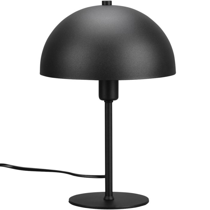 Trio Nola 506200132 zwart metalen tafellamp met halfronde metalen kap