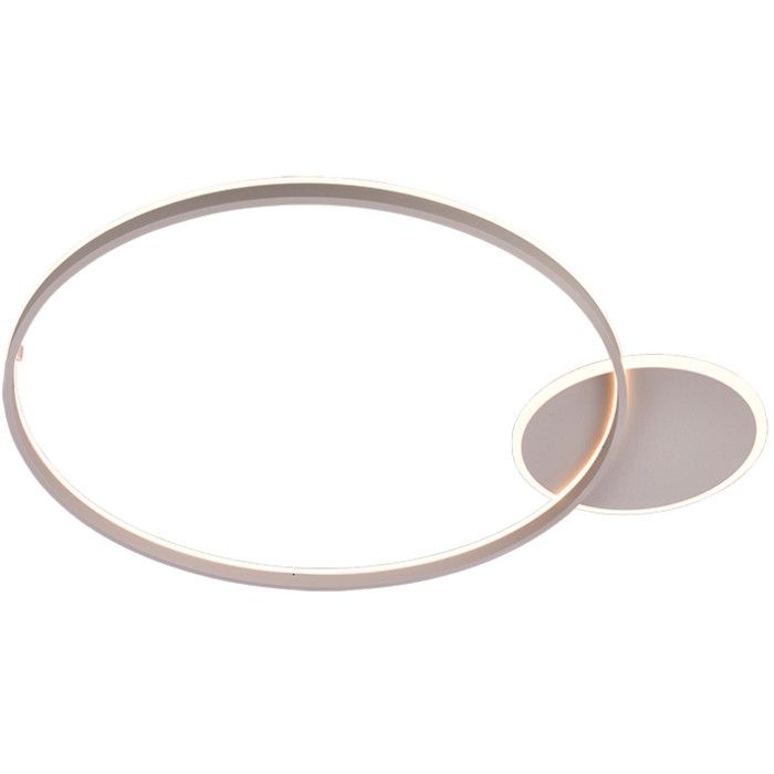Freelight Orlo creme kleurige plafondlamp met led ring rond de plafondplaat met een diameter van 33,5cm en een LED ring van 80cm in diameter voor indirect licht via het plafond