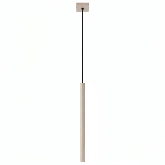 taupe kleurige hanglamp met buisvormige kap van 500 * 25 mm