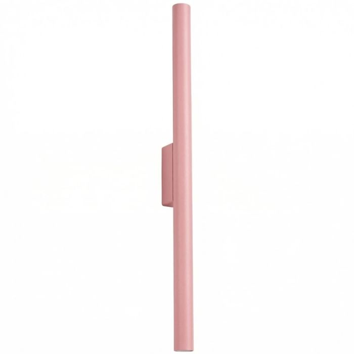 roze up en down buisvormige wandlamp met een diameter van 25 mm en een hoogte van 50 cm