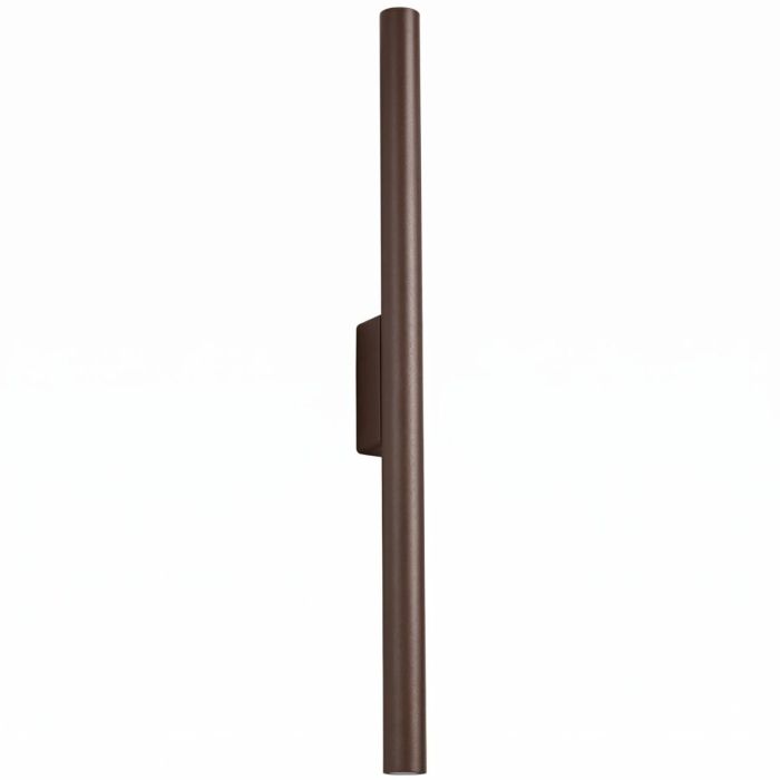 bruin buisvormige wandlamp met een diameter van 25 mm en een hoogte van 50 cm