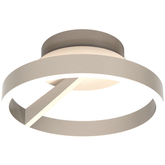 Freelight Pilota creme kleurige plafonnière van 30cm in diameter met cirkelvormige ring met geïntegreerde LED