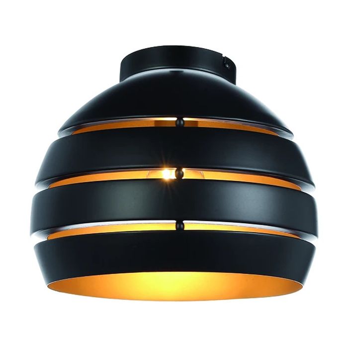 Freelight Djarin PL0628Z zwart met goud kleurige plafondlamp