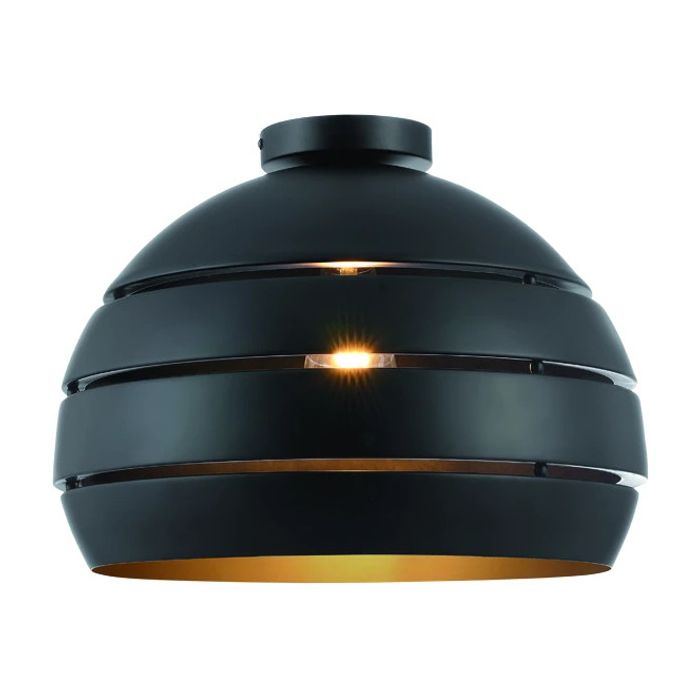 Freelight Djarin PL0640Z zwart met goudkleurige plafondlamp